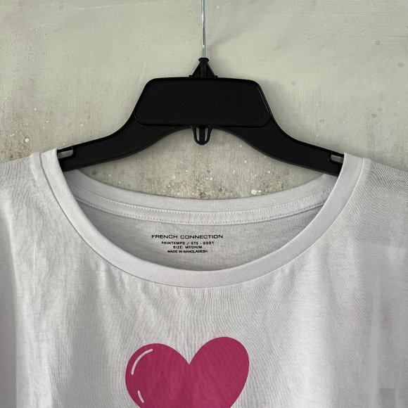 French Connection Amour Balloon Cropped T-Shirt (NWT) - Picture 5 of 11